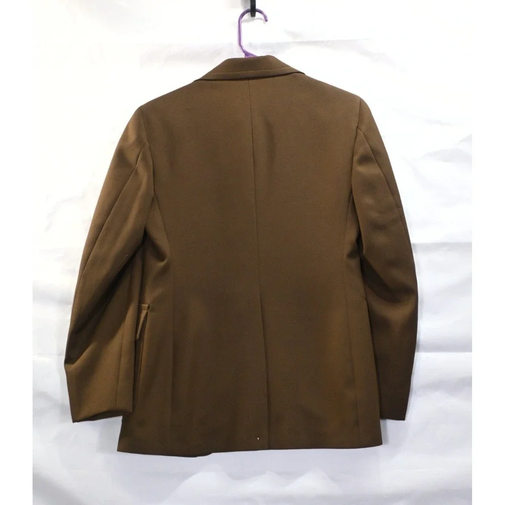 Vintage Calvin Tailored Brown Blazer Sport Coat Plaid Lined Jacket 40R